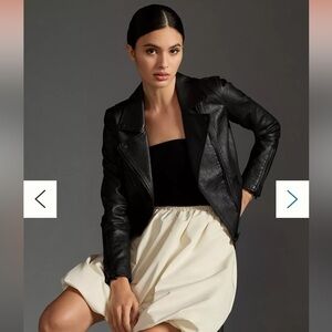 BlankNYC Anthropologie Matte Black Moto Jacket Onyx
